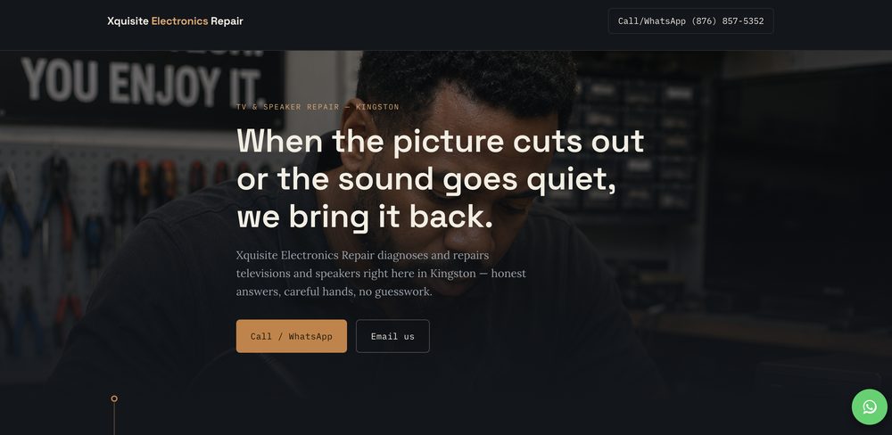 Xquisite Electronics Repair homepage